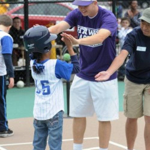 Buddy high-fiving player