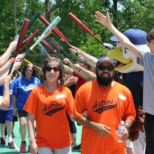 Astros team on dunk day